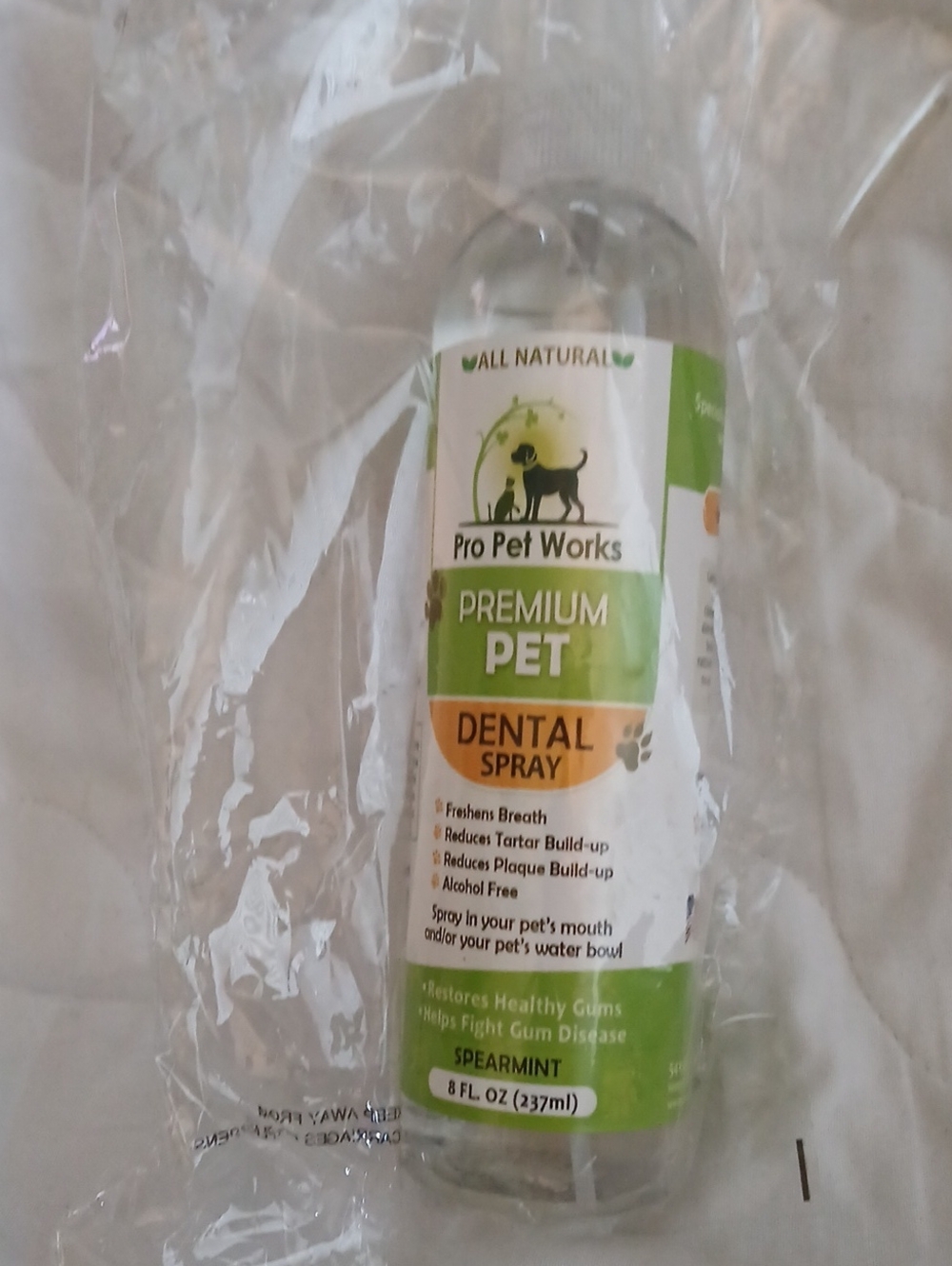 Pro Pet Works Spearmint Natural Dental Spray 8 Oz Dog Cat